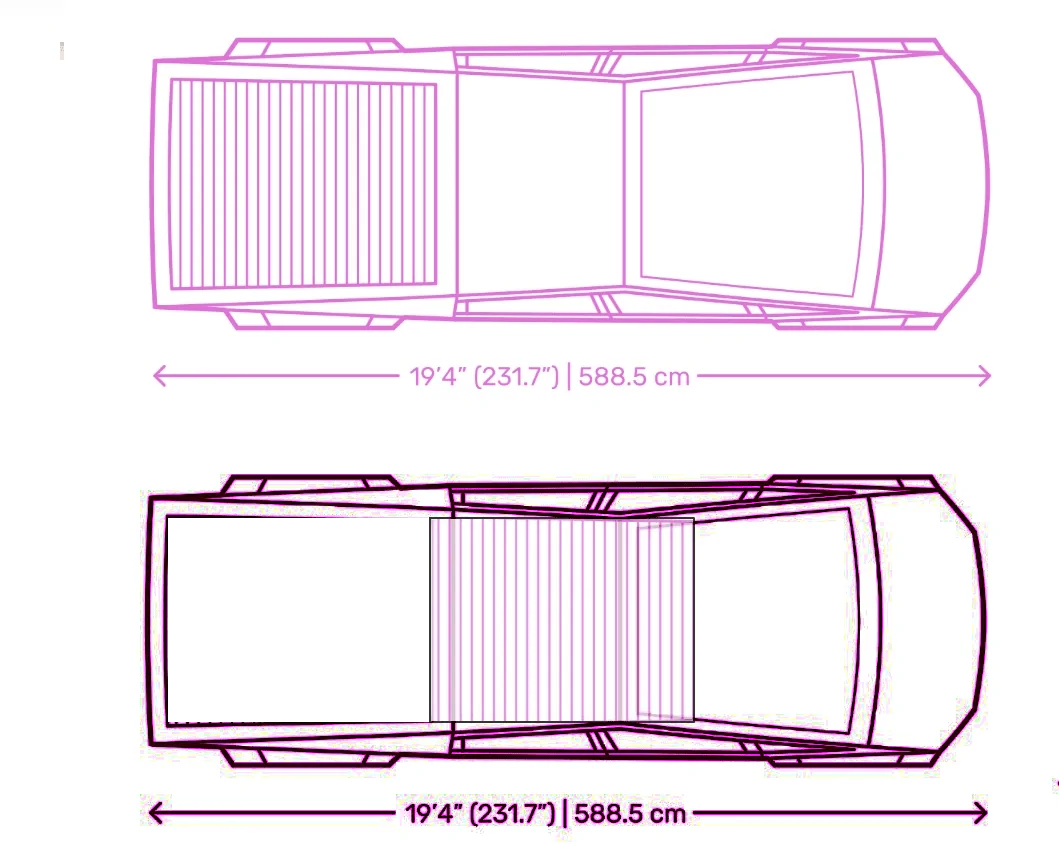 Tesla Cybertruck Why rolling vault cover should be replaced by rigid sliding vault cover. Optionally made of cold-rolled 30x stainless steel. 1639966906290