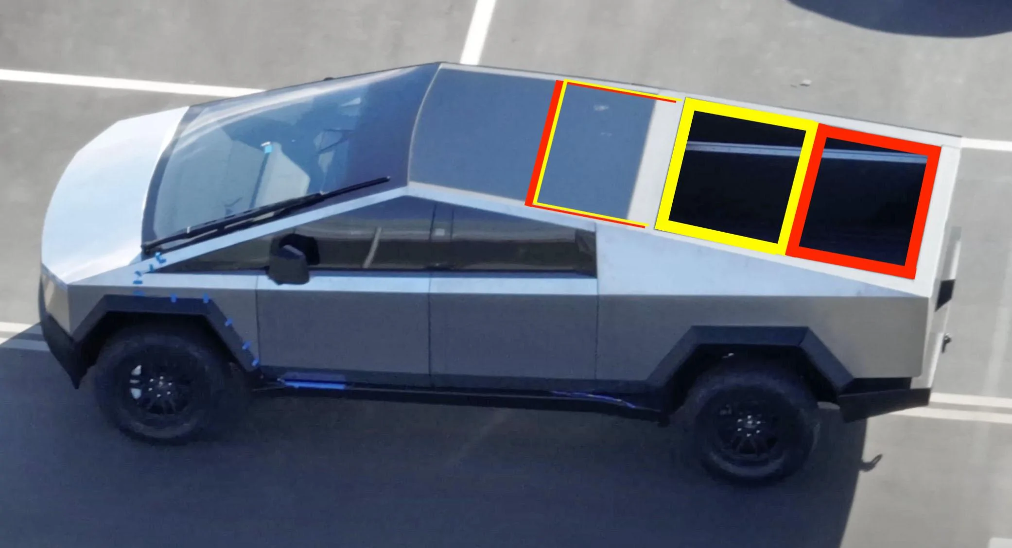 Tesla Cybertruck Why rolling vault cover should be replaced by rigid sliding vault cover. Optionally made of cold-rolled 30x stainless steel. CT New 2 panel tonneau photo