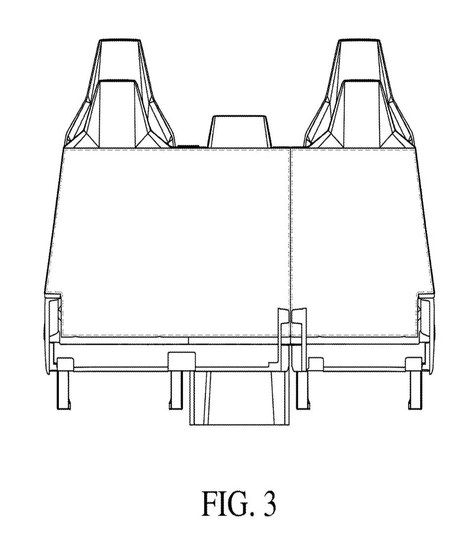 Tesla Cybertruck Folding rear seats (& center seat) confirmed in new Cybertruck patent! Points to possible pass through? 1640243807434