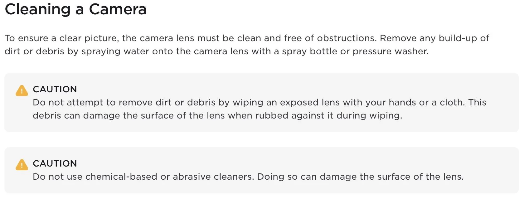 Tesla Cybertruck Road chemical on camera lenses cleaning_camera
