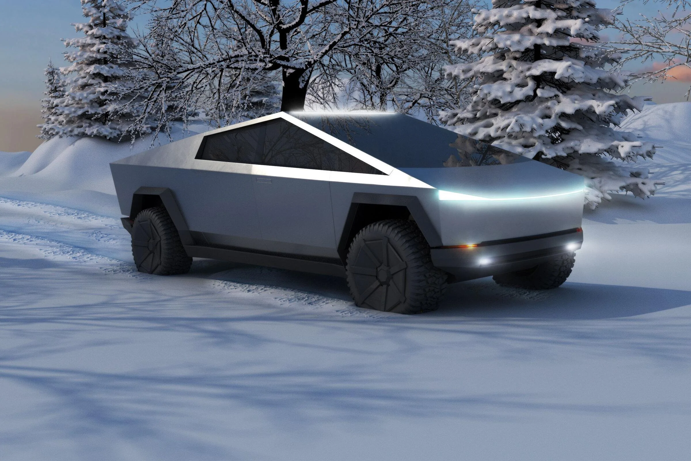 Tesla Cybertruck Quad Motor the best off road/snow vehicle of all time attila-gallik-2
