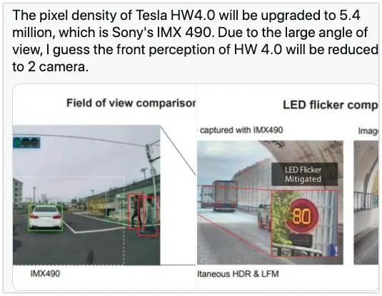 Tesla Cybertruck New Camera with FSD HW 4.0 cam vs