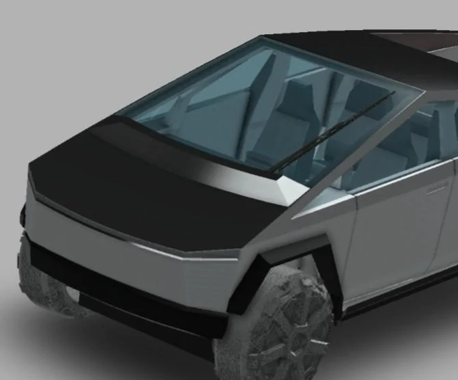 Tesla Cybertruck Is there a way they can make a hide-away wiper?  I tried to show my idea in this rendering. inbound2969866443259884835