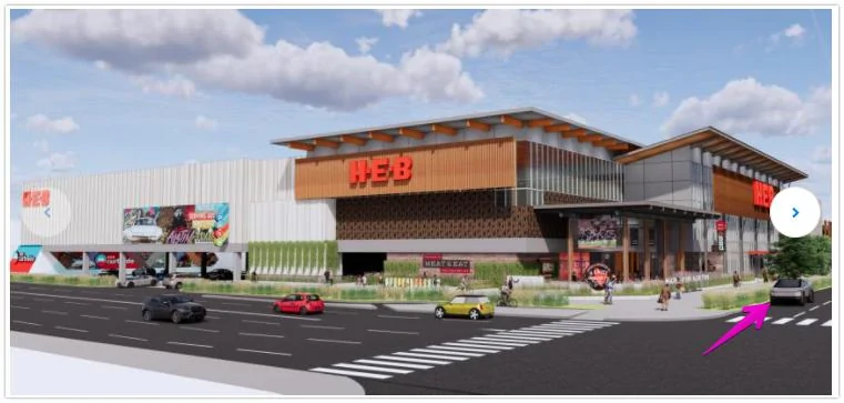 Tesla Cybertruck CyberTruck used in H-E-B Grocery Austin Store Improvements illustration H-E-B Reveals Landmark Project to Reimagine Grocery | Progressive Grocer 2022-01-15 17-05-14