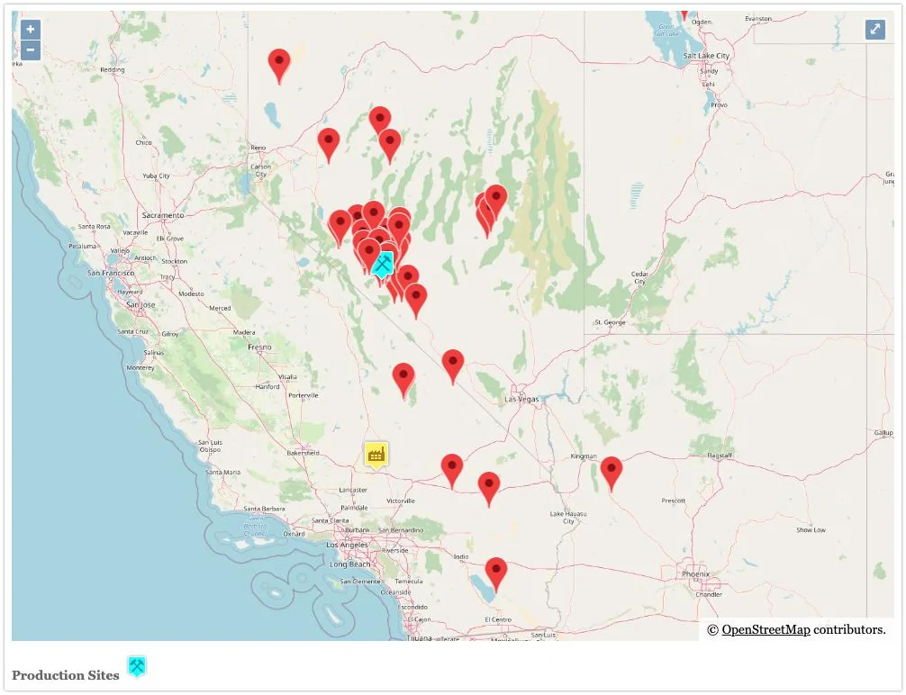 Tesla Cybertruck EV's White Gold mining production sites