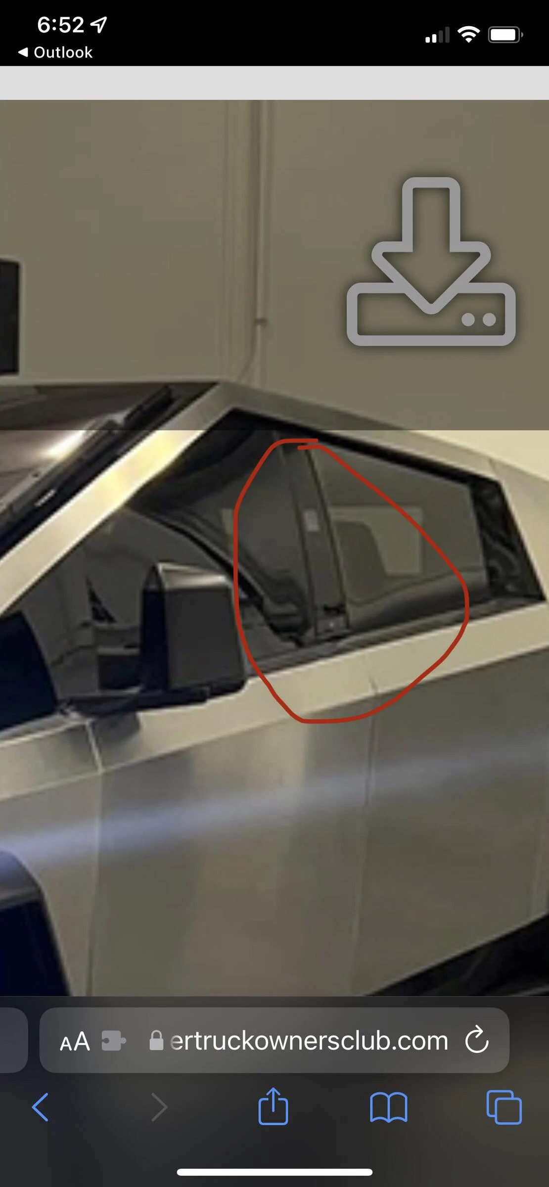 Tesla Cybertruck Cybertruck Photos Leaked! ? [Added: Video Showing Whole Truck -- Rear & Bed] E98135B5-7D85-4CA3-A0E2-47483894F0DA