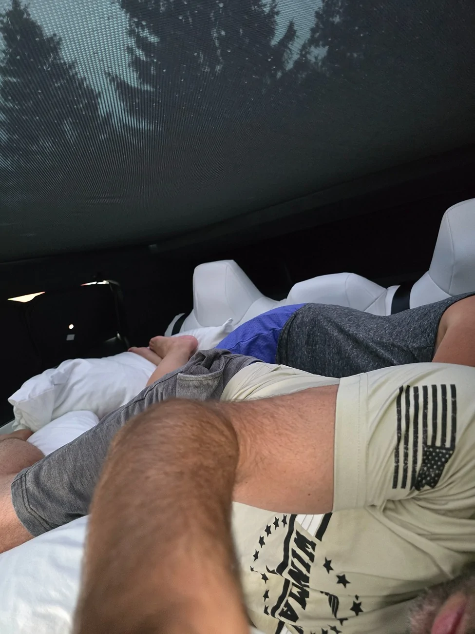 Tesla Cybertruck Camp Mode (DIY sleeping platform) for the Cybertruck cabin! 20250731_171243