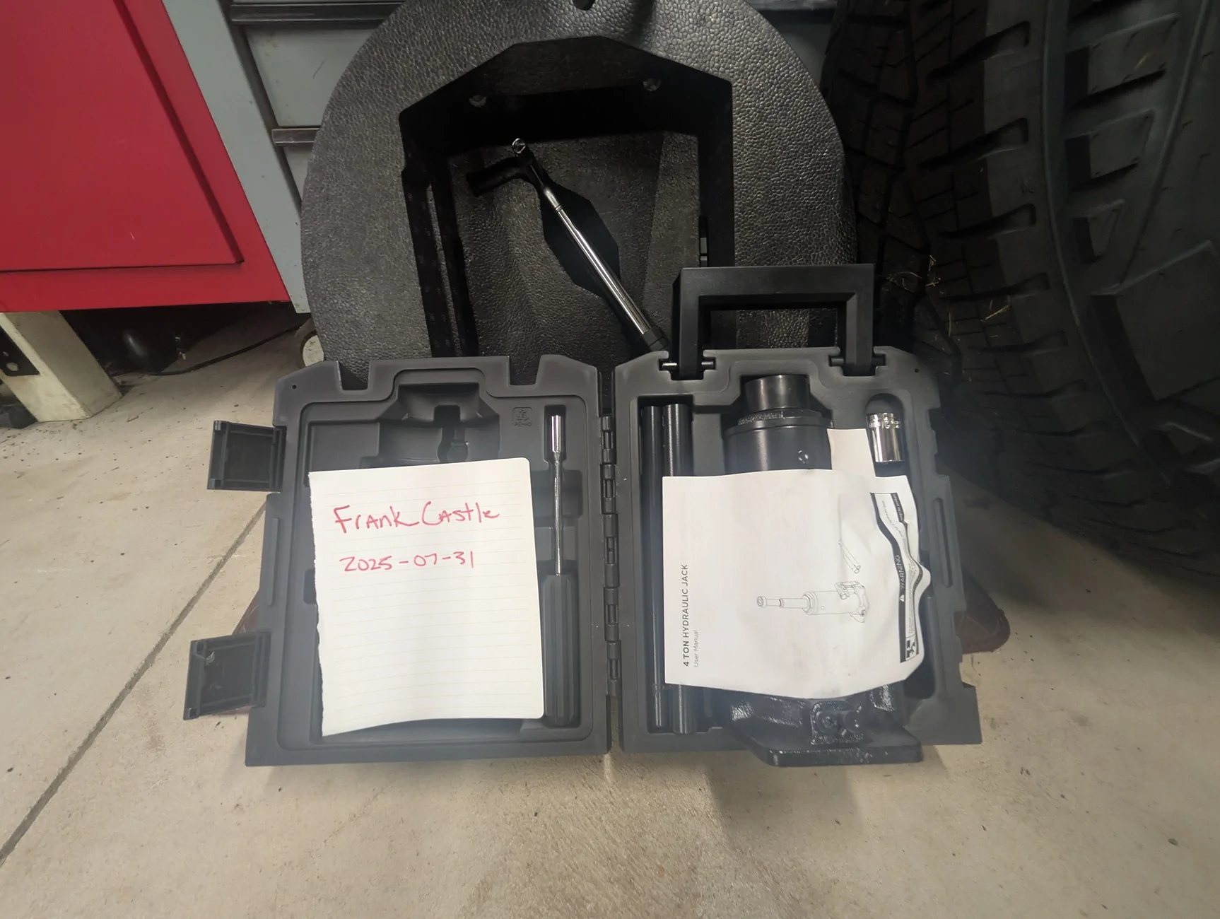 Tesla Cybertruck $1,000 CT spare tire and tool kit PXL_20250731_204054305