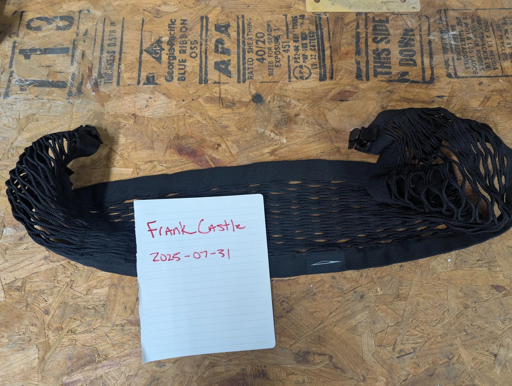 Tesla Cybertruck $25 frunk cargo net PXL_20250731_204951547