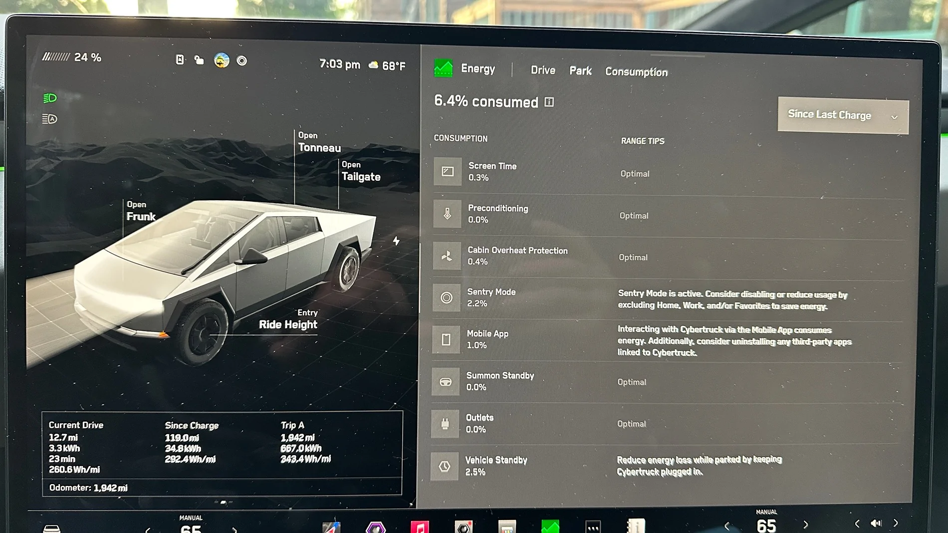 Tesla Cybertruck Charge limit 80, Wake Up to 78. Wtf? IMG_1572