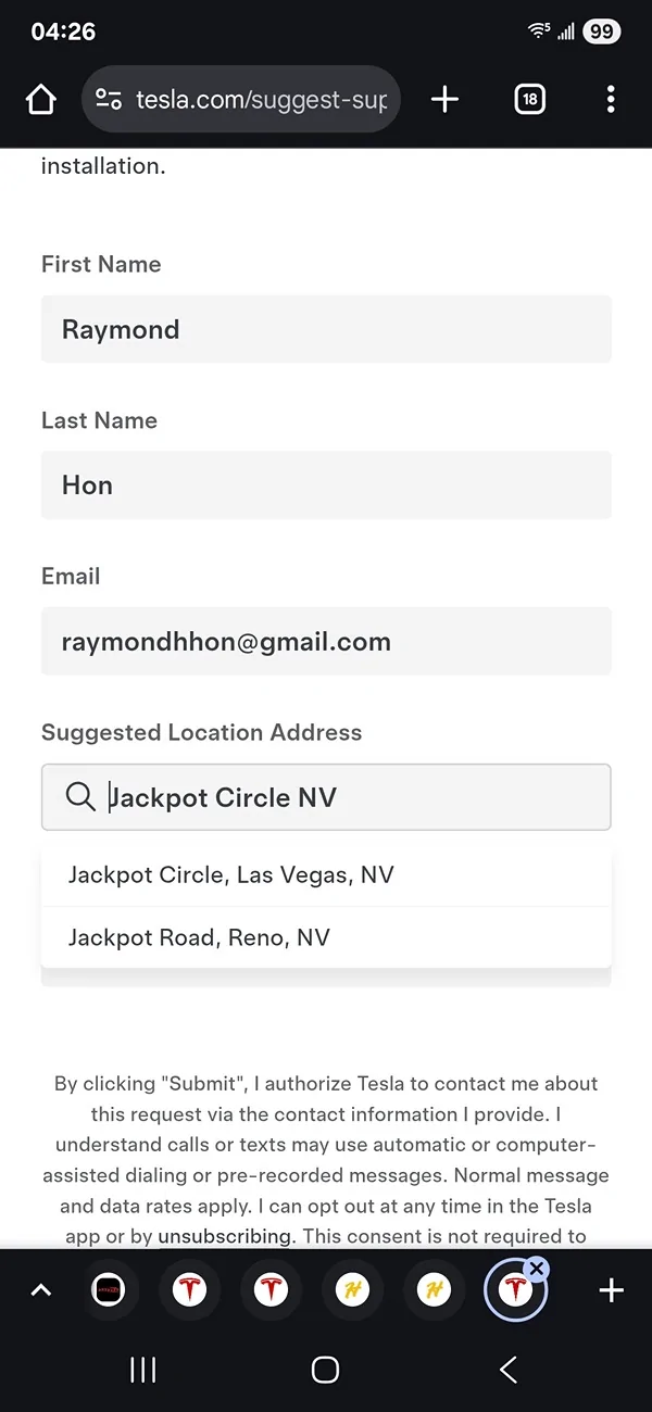Tesla Cybertruck Vote for Future Supercharger Locations Screenshot_20250806_042618_Chrom