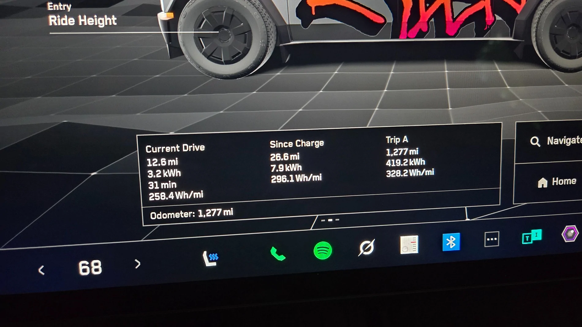 Tesla Cybertruck Range getting better and better 20250806_150716