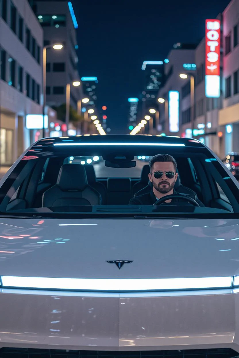 Tesla Cybertruck FSD at night keeps saying I'm not watching the road grok_image_xjrkk8m