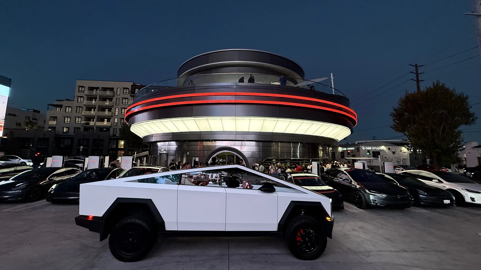 Tesla Cybertruck My Cybertruck + FSD drove from New Mexico to Tesla Diner Grand Opening. Let’s see your best Tesla Diner pics IMG_1176