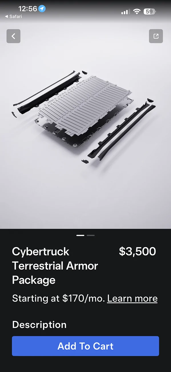 Tesla Cybertruck OEM Tesla Rock Sliders + Body Armor Skidplate (Cybertruck Terrestrial Armor Package) Released IMG_3268