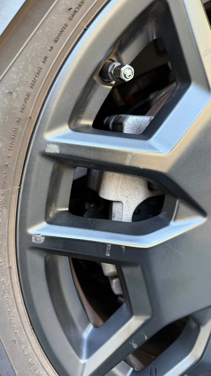 Tesla Cybertruck Cyberwheel covers damaged my rims and tesla now asks $3588 to fix it IMG_7712