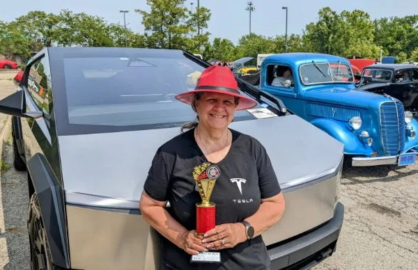 Tesla Cybertruck My Cybertruck + FSD drove from New Mexico to Tesla Diner Grand Opening. Let’s see your best Tesla Diner pics 71104
