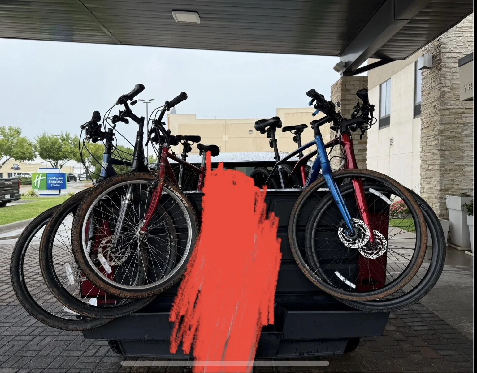 Tesla Cybertruck Mounting 2 e-bikes inside Cybertruck bed & closing tailgate: success and what size e-bikes fit IMG_1674