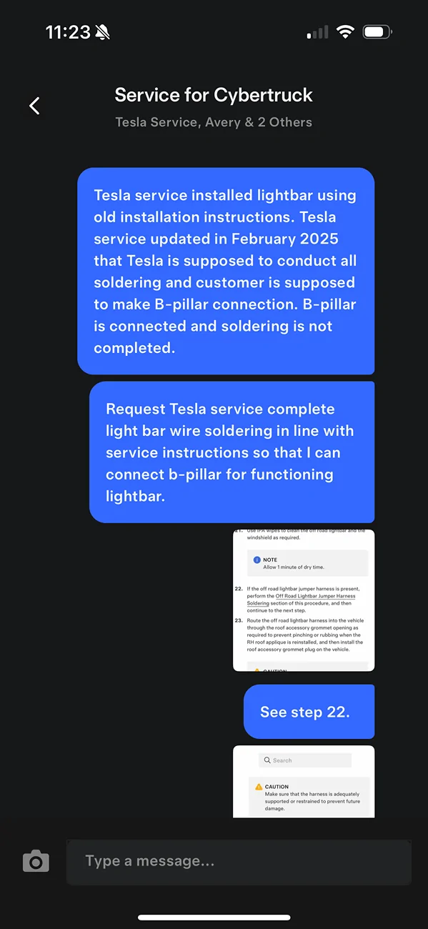 Tesla Cybertruck Tesla Lightbar delivery & install experience IMG_9381