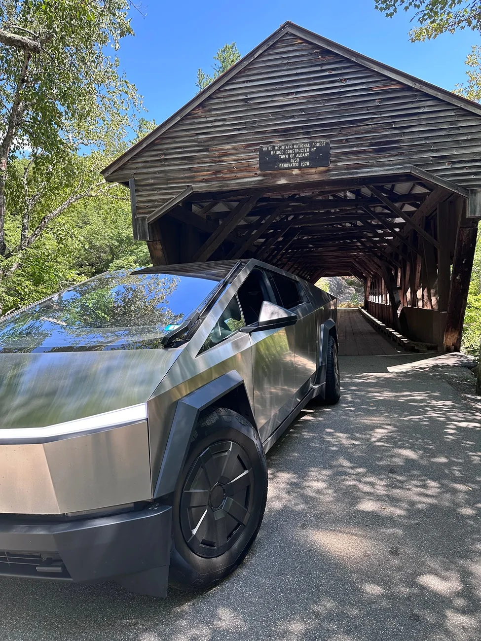 Tesla Cybertruck First Road Trip in the Cybertruck – Kancamagus Smiles, FSD, and a Quick Question IMG_5597