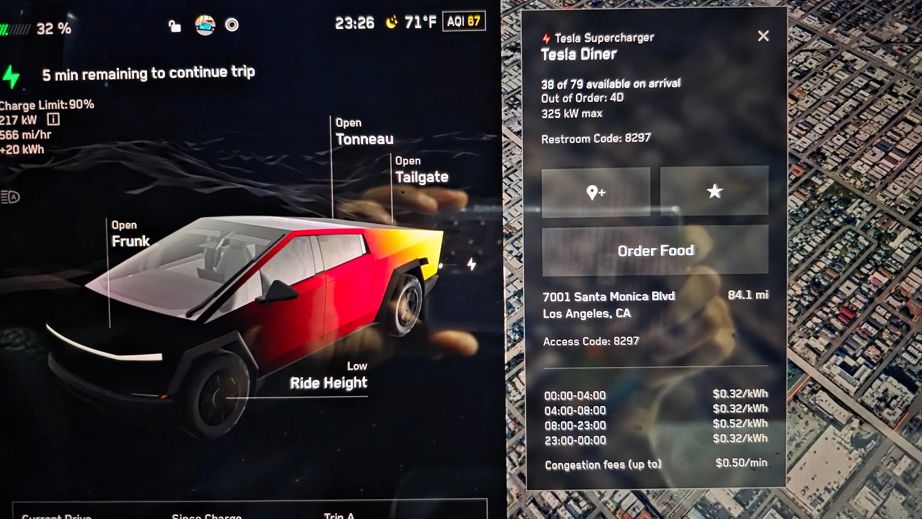 Tesla Cybertruck My Cybertruck + FSD drove from New Mexico to Tesla Diner Grand Opening. Let’s see your best Tesla Diner pics 20250817_232621