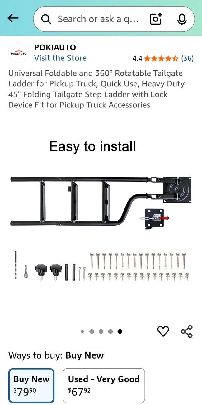 Tesla Cybertruck Bed grab handles Screenshot_20250819_130021_Amazon Shopping