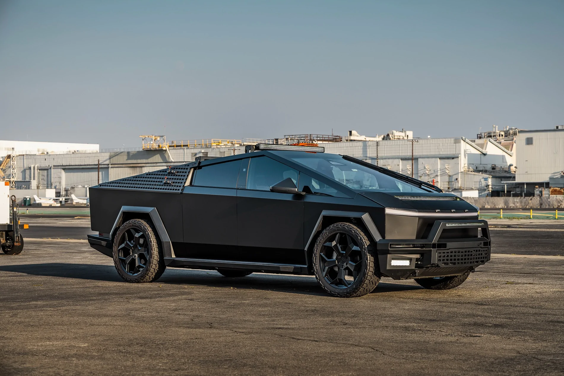 Tesla Cybertruck *** NEW PRODUCT *** Unplugged Performance - CYBRSPOKE Wheels Satin Black Tesla Cybertruck on 24 inch Satin Black CybrSpoke Wheels by Unplugged Performanc