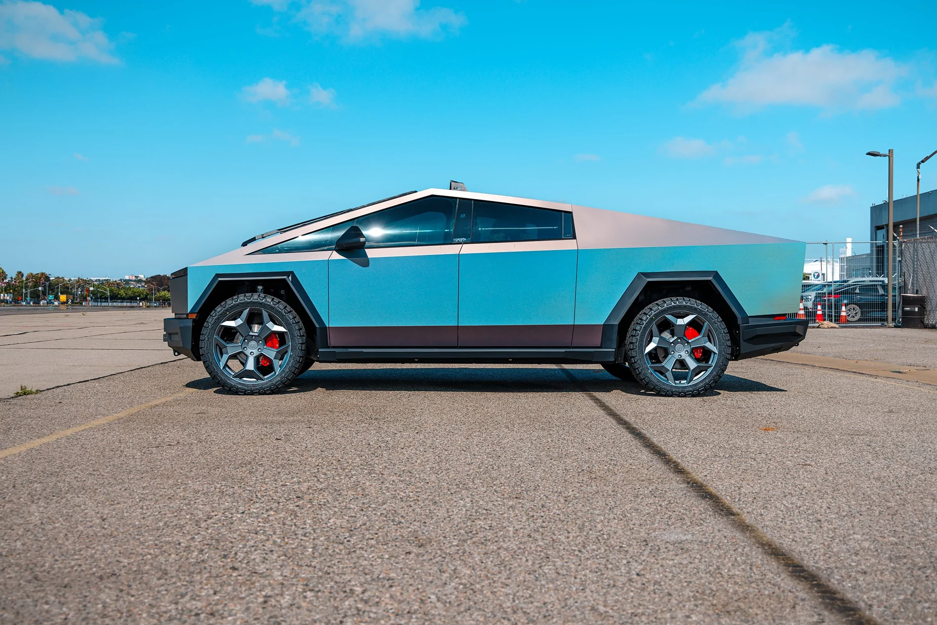 Tesla Cybertruck *** NEW PRODUCT *** Unplugged Performance - CYBRSPOKE Wheels Tesla Cybertruck UP Forged CYBRSPOKE 24-Inch Satin Black Wheels and UP INVINCIBLE Steel Bum