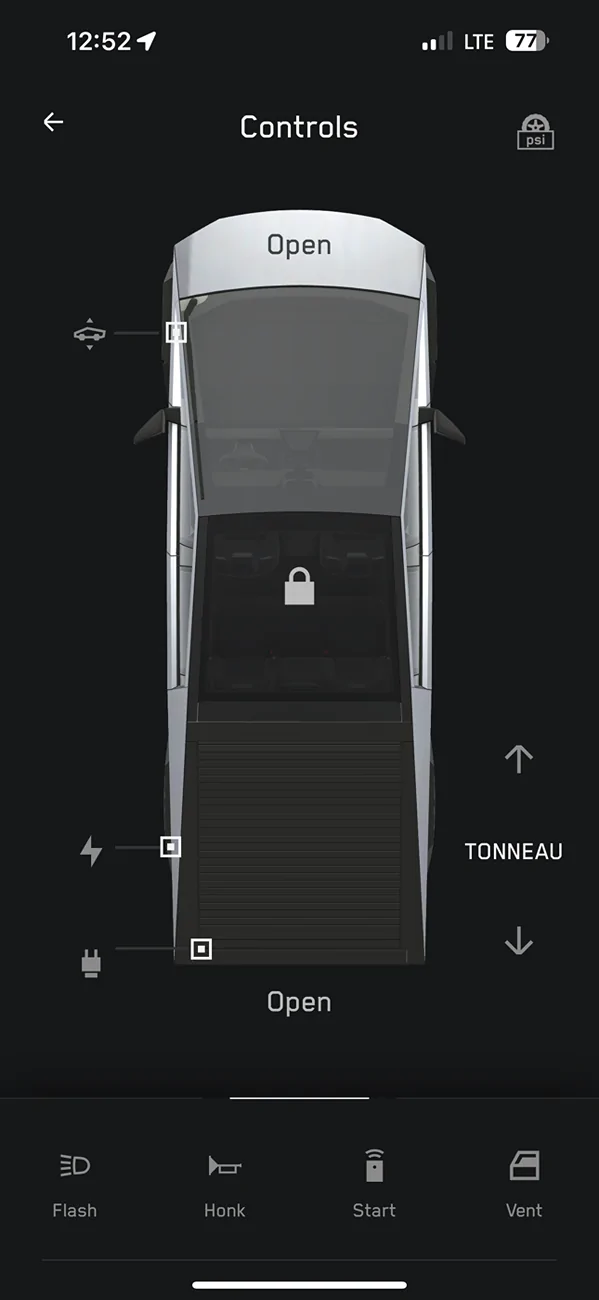Tesla Cybertruck B-Pillar sentry mode / side camera view now active. Update your Tesla app CT display