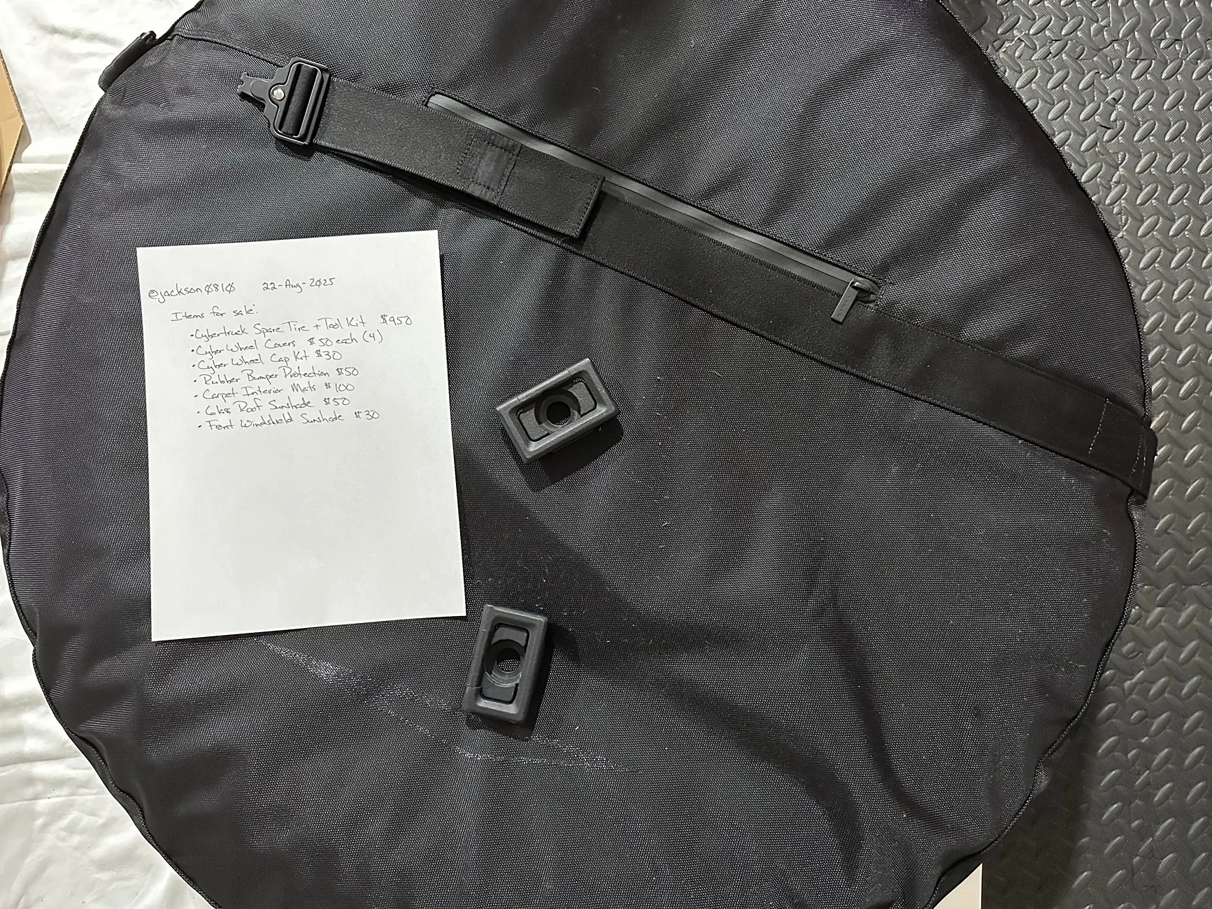 Tesla Cybertruck Spare Tire and Accessories Looking for a Good Home IMG_1635