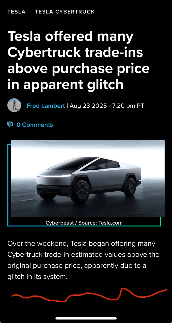 Tesla Cybertruck Tesla offering $99,000 trade-in on my 2024 FS AWD Cybertruck IMG_1685
