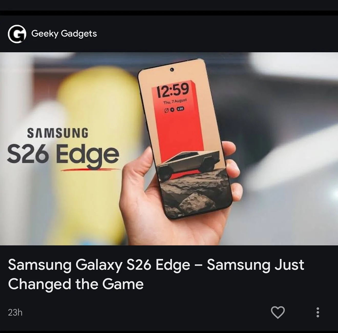 Tesla Cybertruck Samsung phone ad w/ CT 1000018451