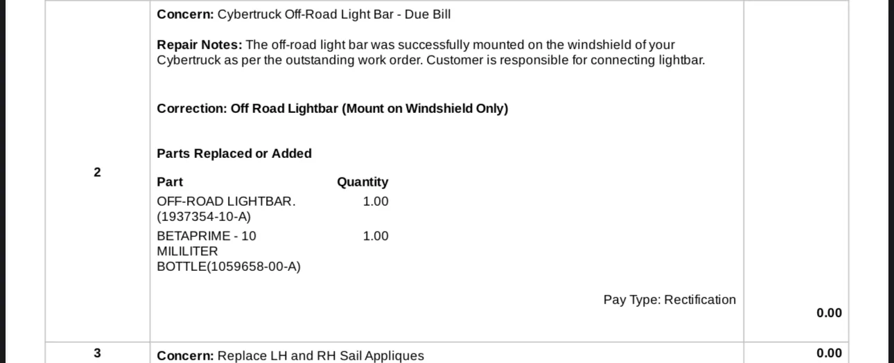 Tesla Cybertruck Breaking:  Light Bar Installs on Hold Confirmed by Tesla IMG_2917