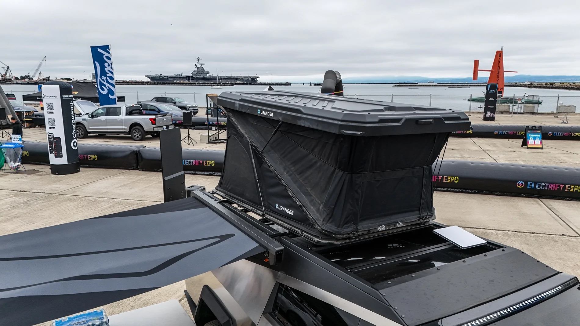 Tesla Cybertruck Urander’s New Tent, Awning & Bed Rack + Cybertruck Terrestrial Armor Live at Electrify Expo SF! dji_fly_20250824_105150_0195_1756058402308_photo