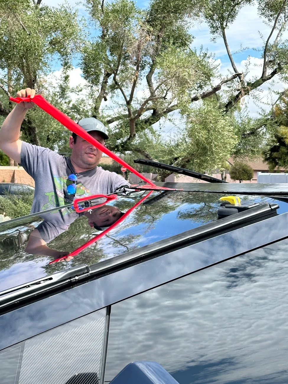 Tesla Cybertruck Best way to glue on a used OEM Beast bar IMG_3303