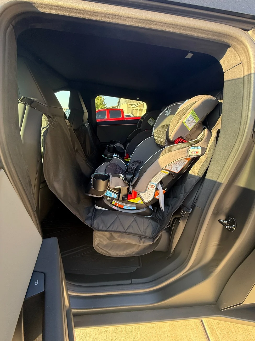 Tesla Cybertruck Near Perfect Rear Seat Liners for CT Owners with Kids IMG_3252 (1)