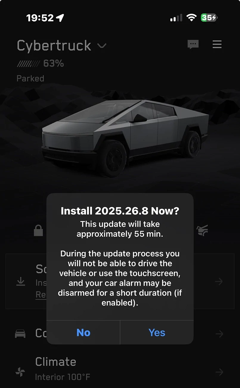 Tesla Cybertruck My 2025 Tesla CyberTruck AWD. IMG_1017
