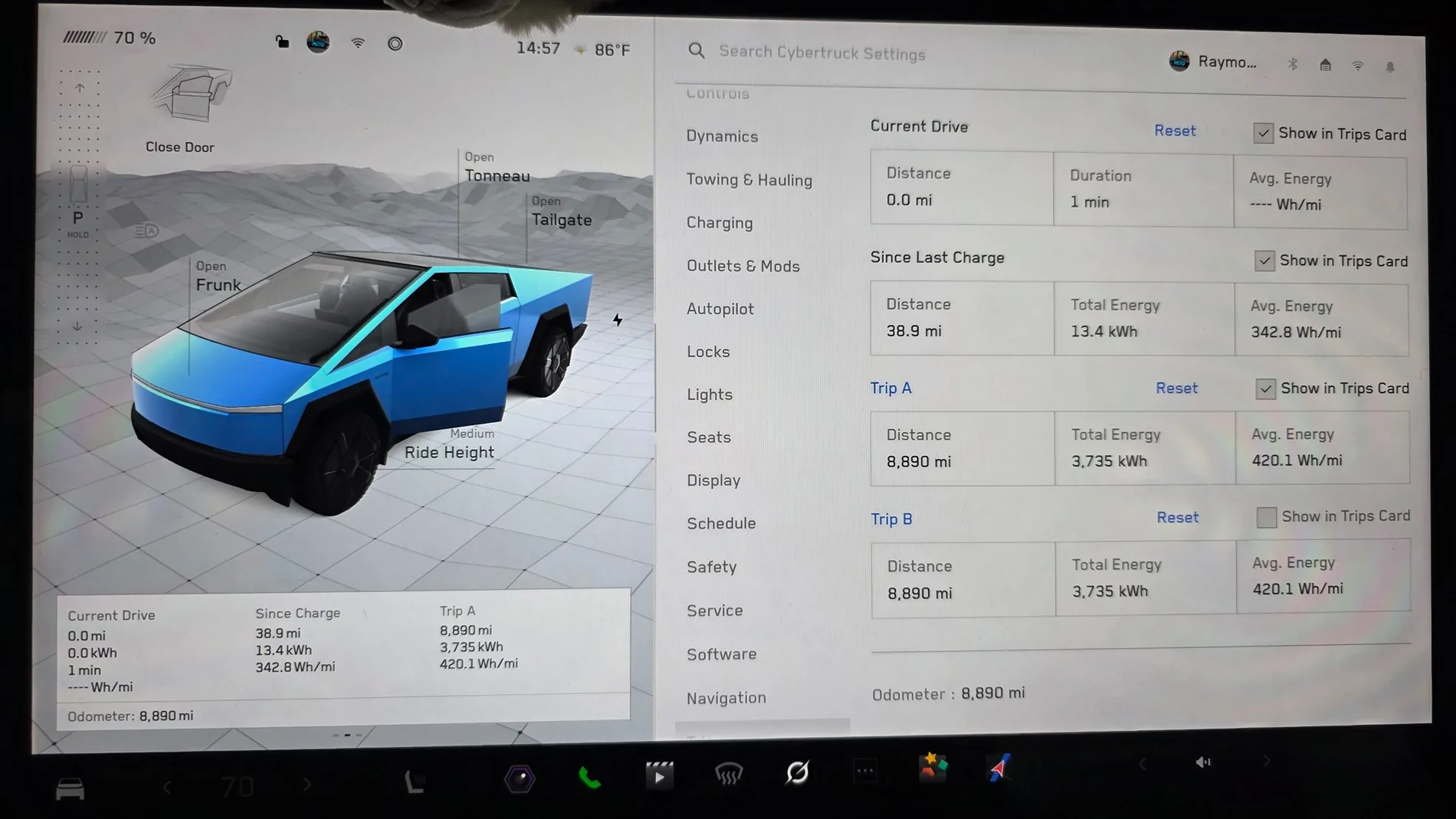 Tesla Cybertruck How many Wh/mi are you getting? 20250830_145700