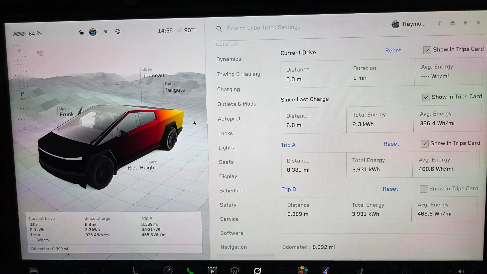 Tesla Cybertruck How many Wh/mi are you getting? 20250830_145610