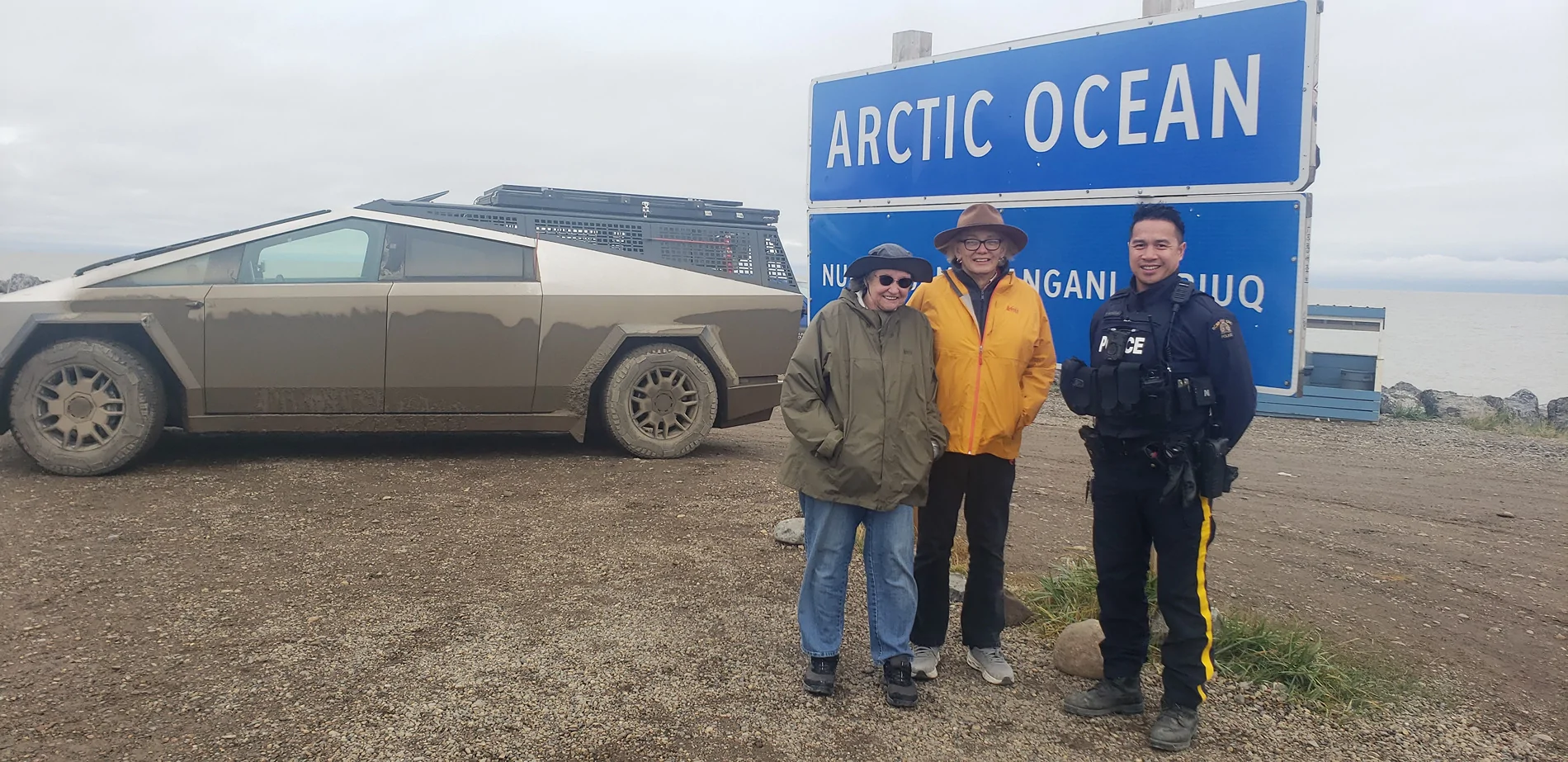 Tesla Cybertruck Overland Trip to Alaska - Follow For Updates Arctic Sign