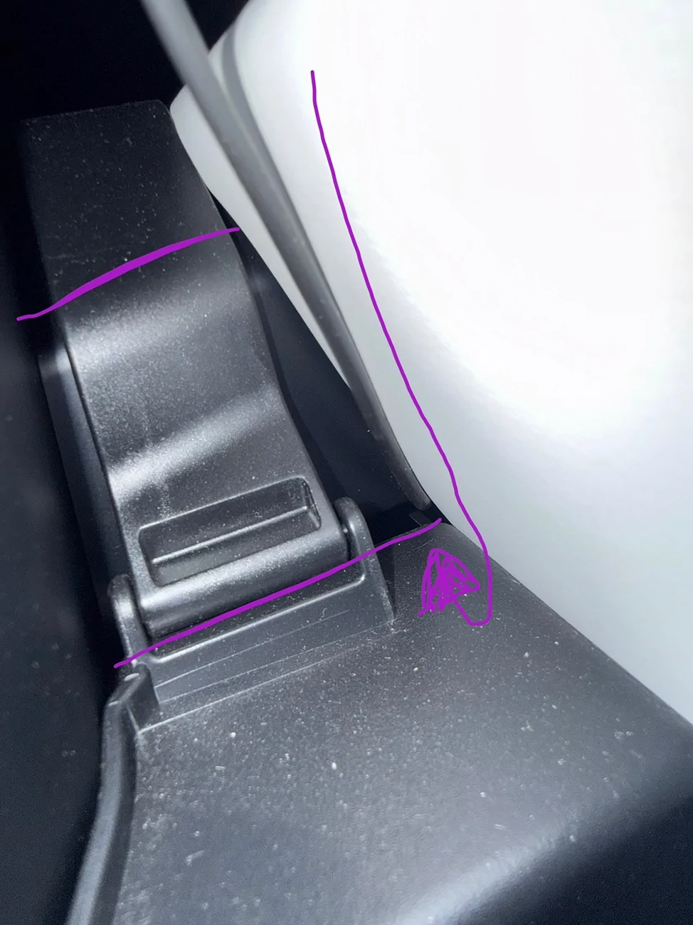 Tesla Cybertruck Hidden way to access the center console IMG_8561