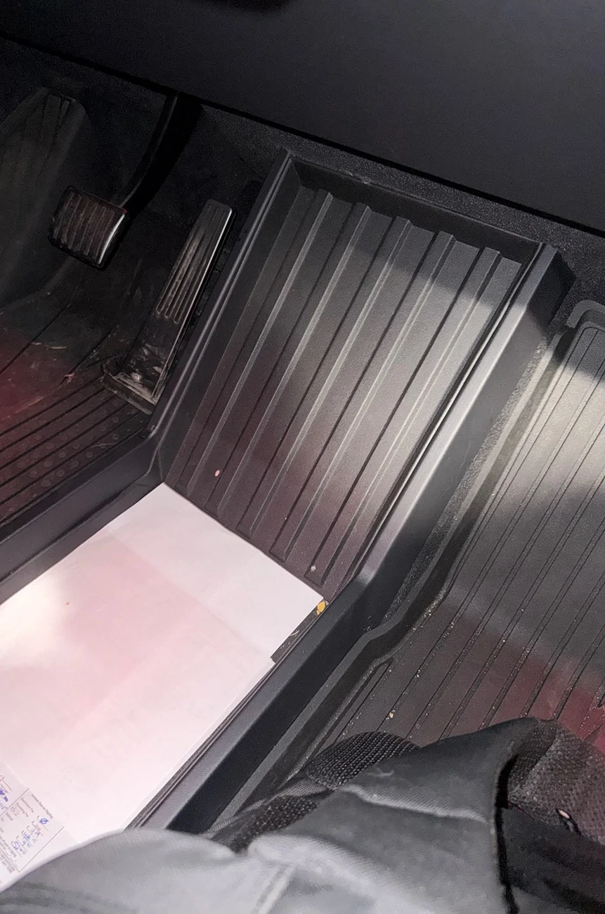 Tesla Cybertruck Hidden way to access the center console IMG_8562