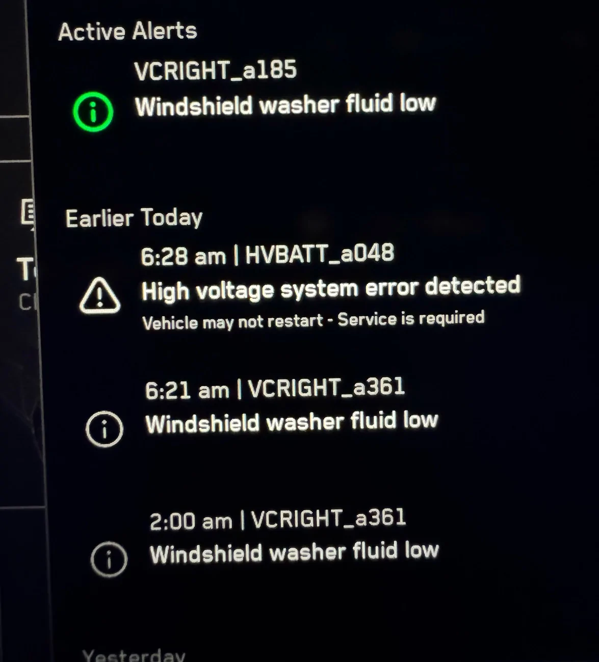 Tesla Cybertruck HVBATT_a048 error, a bug or reason for service appointment? IMG_0949