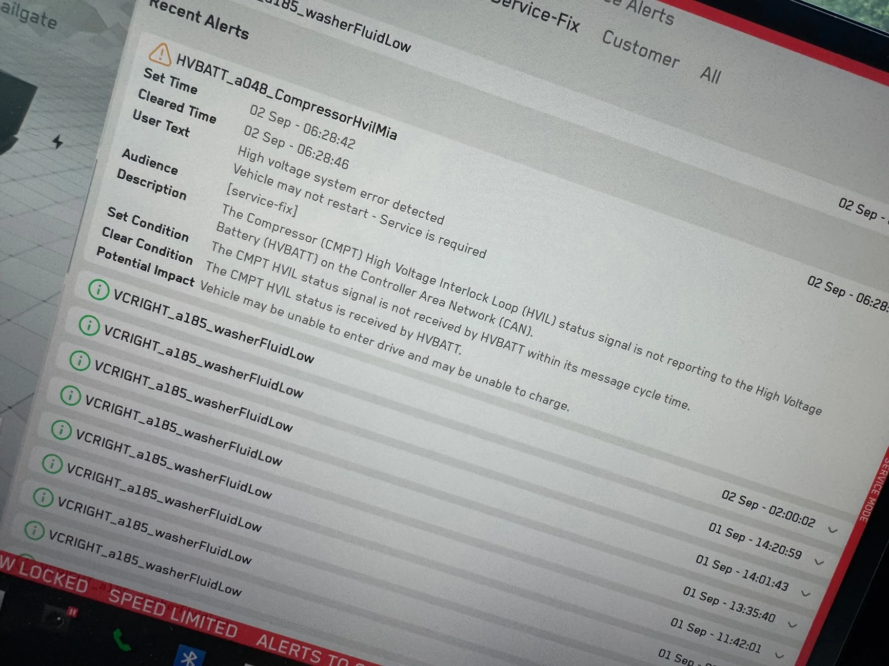 Tesla Cybertruck HVBATT_a048 error, a bug or reason for service appointment? IMG_0950