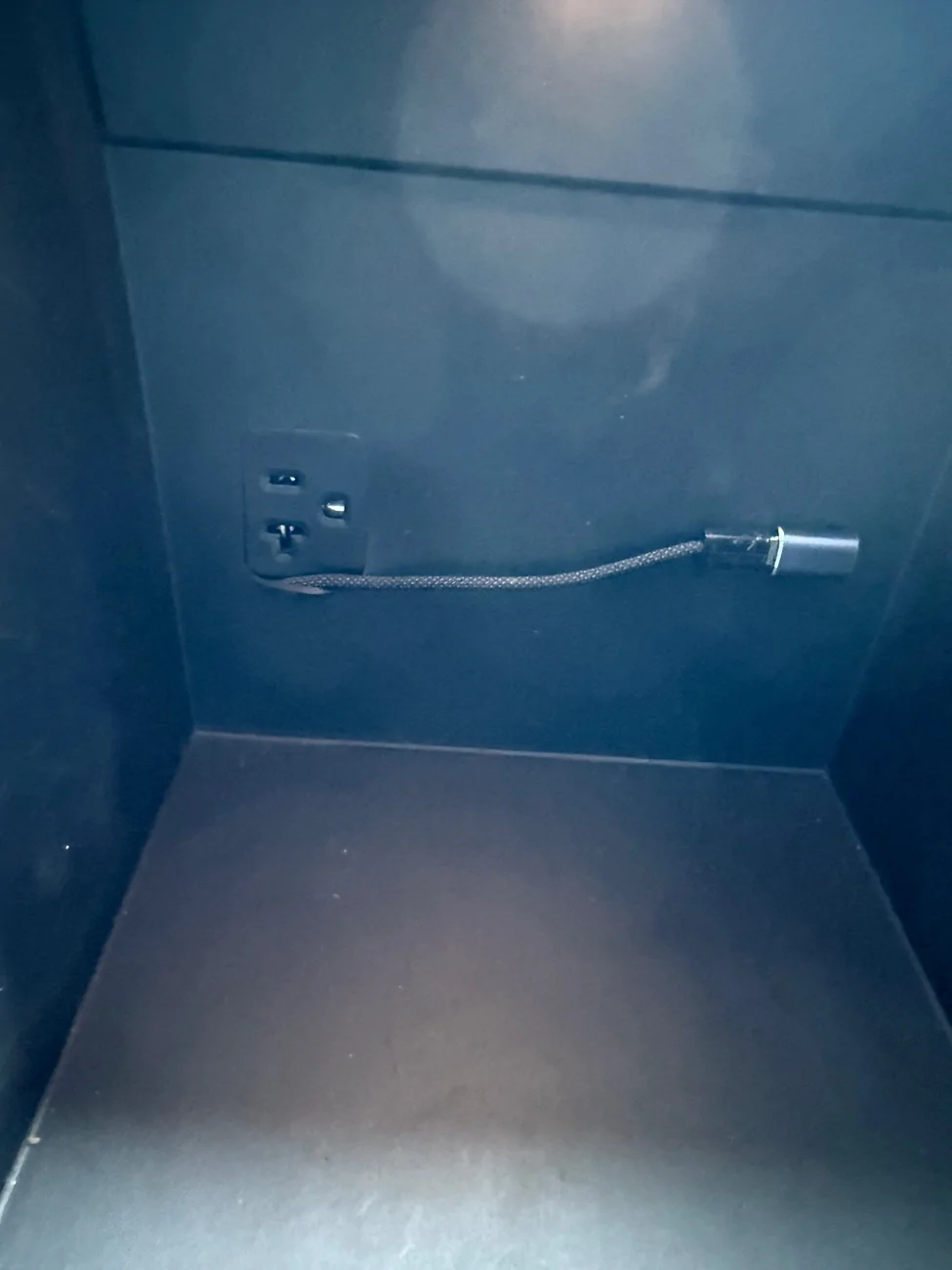 Tesla Cybertruck Hidden way to access the center console IMG_6207