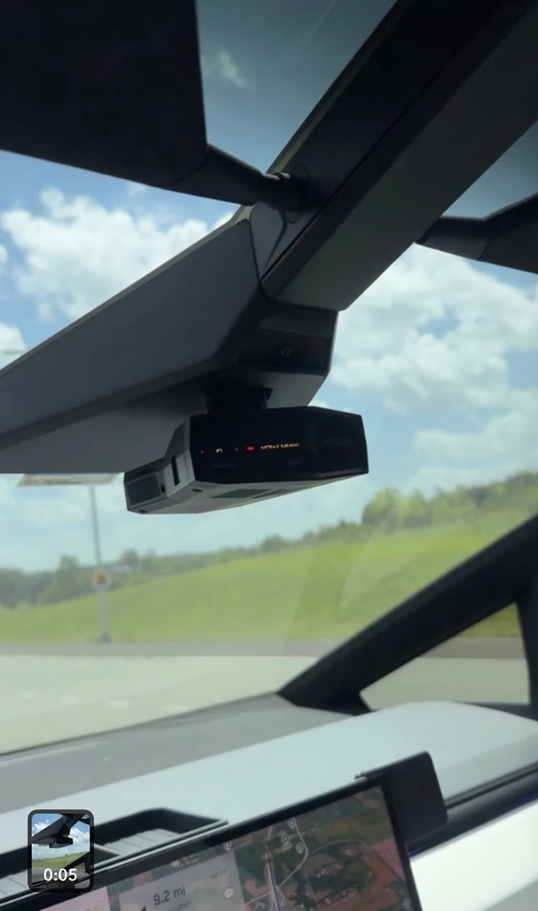 Tesla Cybertruck Hidden way to access the center console IMG_8619