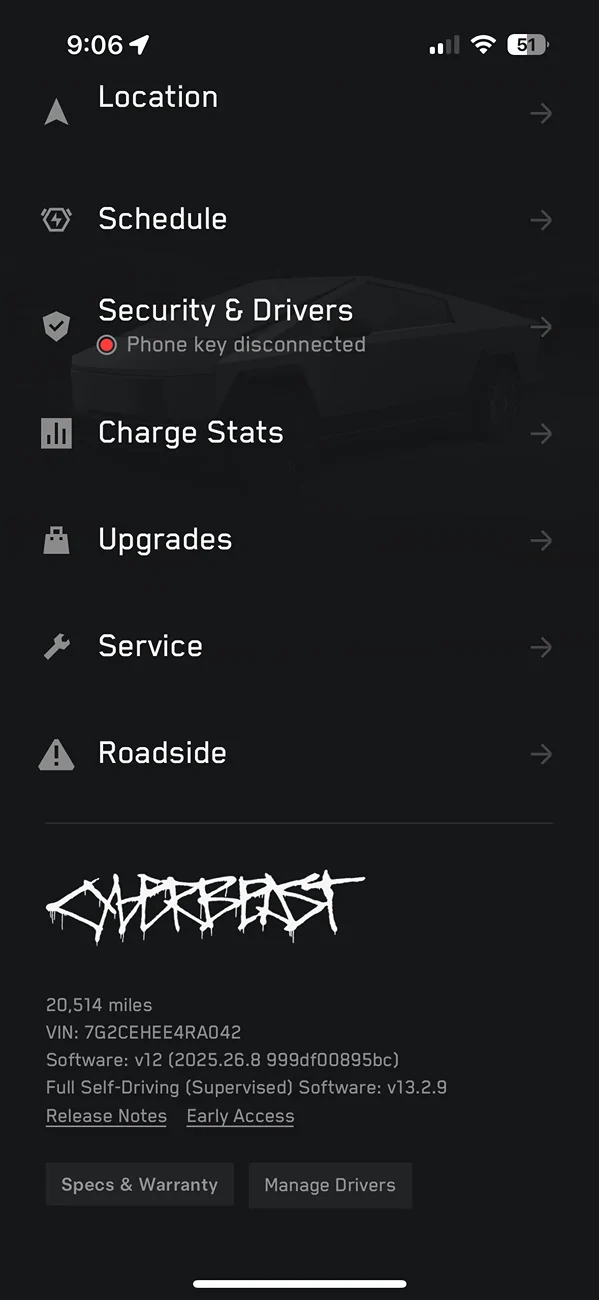 Tesla Cybertruck Early access (FSD supervised) IMG_0533