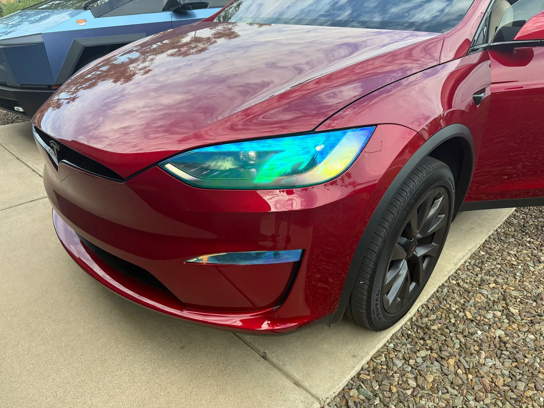 Tesla Cybertruck Pure PPF Metallic Redhood Cybertruck by Mile High Customs IMG_5680