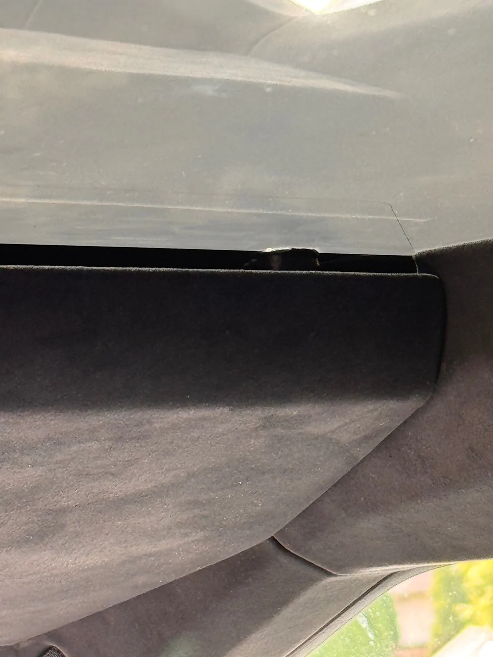 Tesla Cybertruck Headliner clips letting go IMG_1714