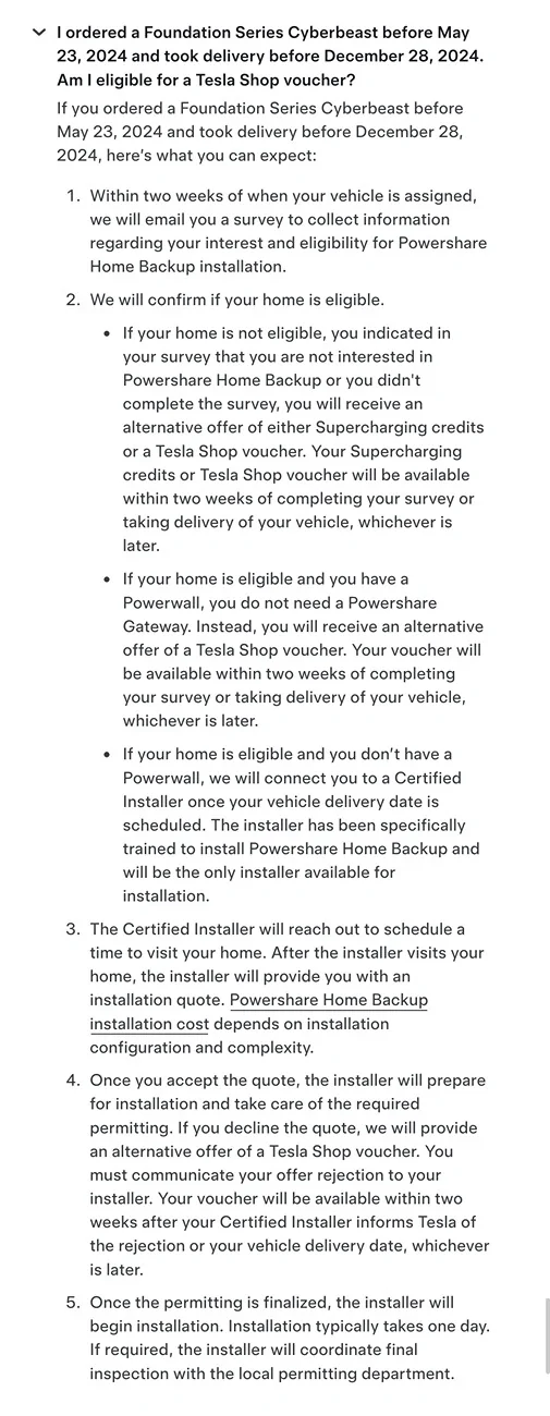 Tesla Cybertruck What is the consensus for the Foundation series Powershare hardware credit? Screenshot_20250908_092918_Firefox